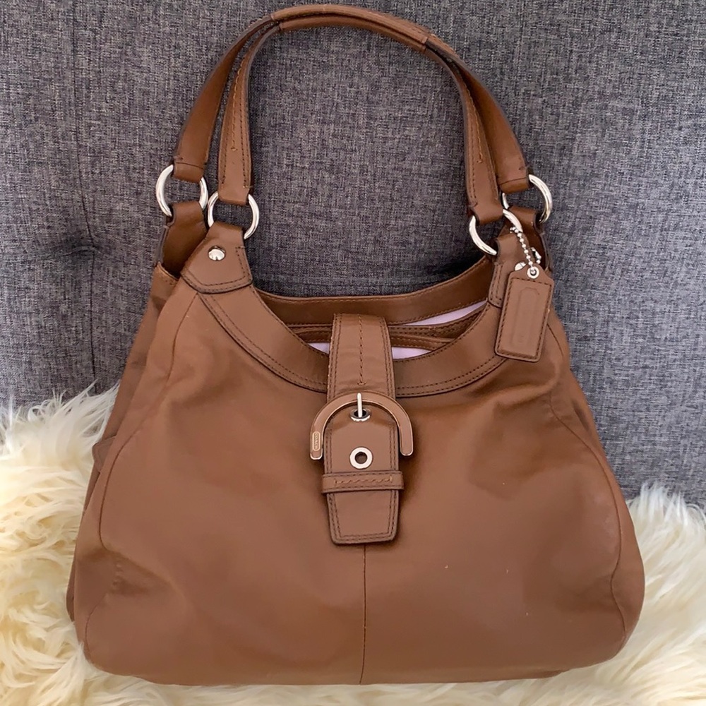 COACH Tan Leather Shoulder Bag